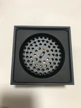 Shower Floor Drain-Cover Waste-Floor-Drain-Hideep Washroom Brass Black Square 10x10cm