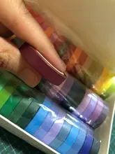 60 unids/set arco iris de Color sólido cinta adhesiva decorativa juego de cintas adhesivas Scrapbooking DIY etiqueta artículos de papelería con etiquetas