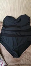 Riseado-bañador Vintage de una pieza para mujer, ropa de baño de malla, traje de baño negro con correa, ropa de playa, trajes de baño XXL 2021