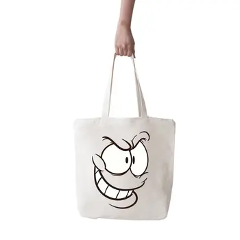 

Angemiel Bag Big Catty Gülüşlü Smiley Shopping Beach Tote Bag