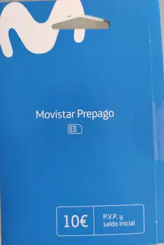 

SIM Prepaid Movistar 10 eur of national balance: a fixed and mobile a 6cts/min. Call establishment: 30 cts (incl VAT). Roaming EU
