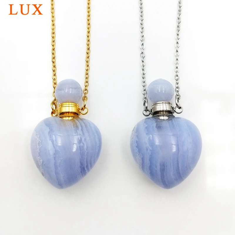 Lace Agate White Cresscentmoon Crystal Druzy Gemstone Necklace Agate Jewerly Pendant