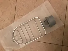 Estante de cesta de aluminio de una sola capa para baño, almacenamiento para champú, jabón, estante de ducha, organizador con ganchos, WB8007