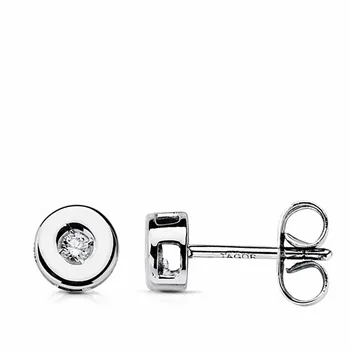 

Earrings 18k white gold sparkling diamond 0.07ct [AA1799]