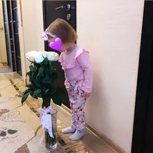 Conjunto de ropa para niñas pequeñas, Tops de manga larga con letras para recién nacidos, pantalones informales con estampado, diadema, trajes para niños pequeños