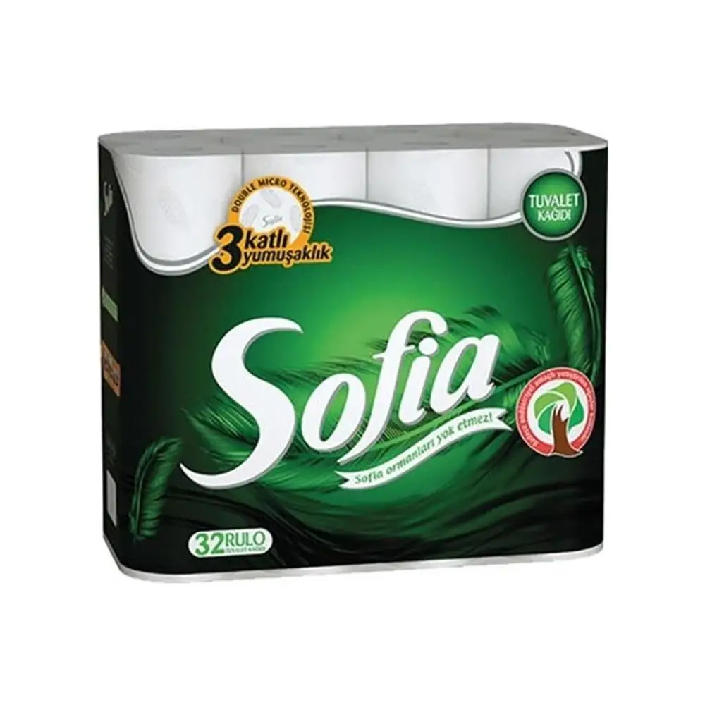

32 Rolls Toilet Paper Soft Strong Toilet Tissue Cotton Roll Paper Household Towel Tissue