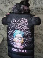 Parka Jacket Padded-Coat Character Women Hooded Spring Winter Cotton Thick White Black