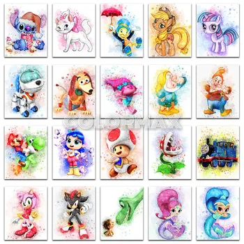 

5D Diamond painting Super Mary Cartoon unicorn girl diamond paiting animal dog Full Square Cross stitch Round Diamond mosaic art