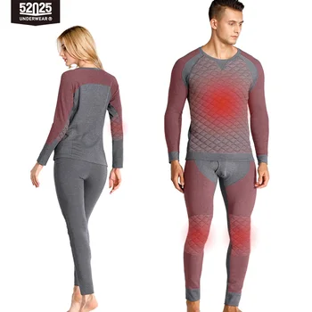 52025 Intimo termico in cotone ultra caldo per uomo e donna – Foderato in pile, morbido e isolante. Abbigliamento termico premium per il freddo 1