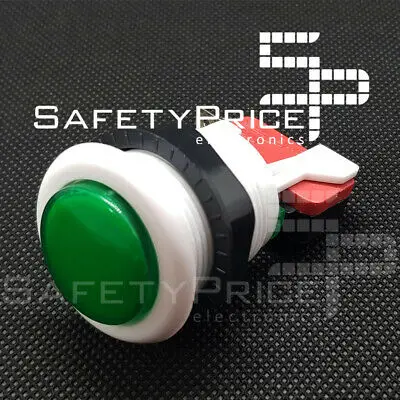 Pulsante Arcade Verde 33Mm Esterno 24Mm Interno Ricreativo Bartop Ref2040