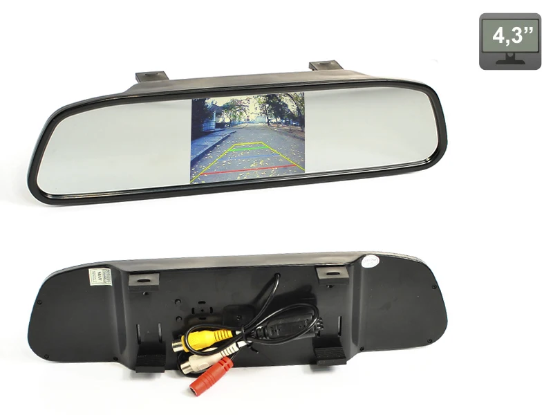 Зеркало заднего вида со встроенным монитором 4.3" AVEL AVS0401BM | Автомобили и