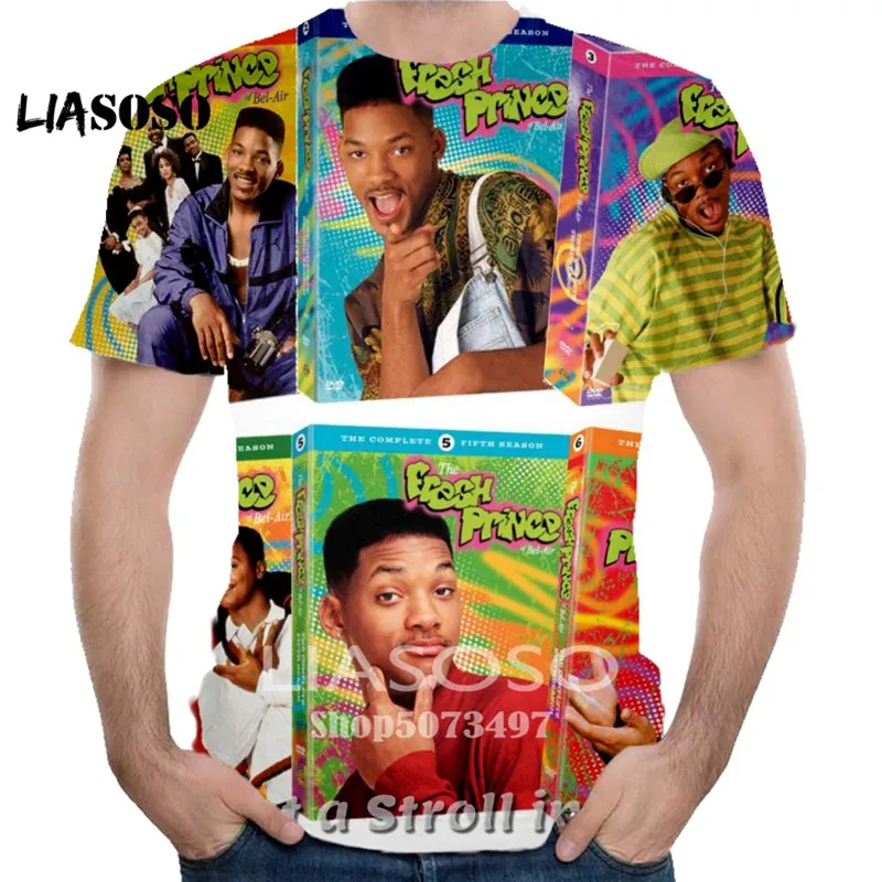 Liasoso Модная стильная футболка So Fresh Will Smith футболка сексуальная Fresh Prince of Bel Air 3d печать женская/мужская футболка в стиле хип-хоп