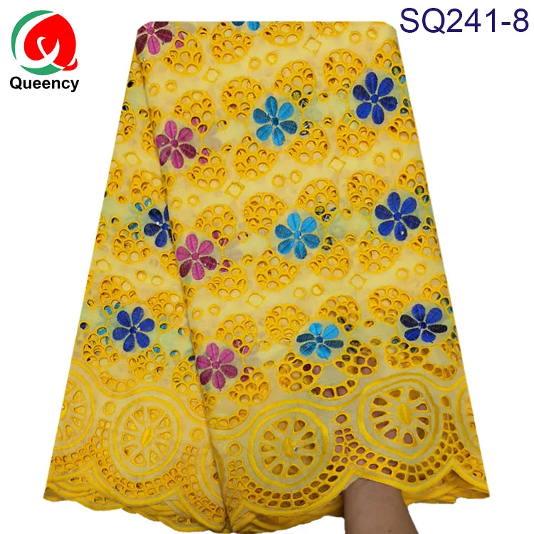 SQ241 DHL-хлопок кружево Швейцария прекрасный дизайн Нигерия Чистый хлопок белая кружевная ткань сетка хлопок африканская ткань для свадьбы