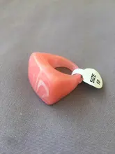 Anillos Vintage de resina negra con diseño geométrico para mujer, joyería de moda, anillo Simple para niña, venta al por mayor