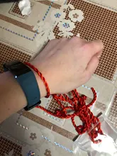 Venta al por mayor, 10 unidades/lote, pulsera de cuerda hecha a mano con hilo rojo de la suerte, rojo y verde para hombres y mujeres, joyería para parejas