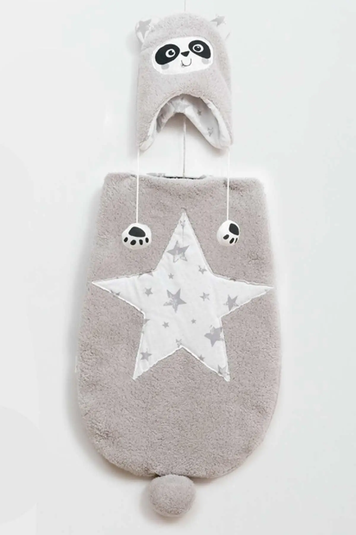 Male Girl Panda Bear Baby Welsoft Sleeping Bag Hat 2Li Set 5 Y396 0-3 Month Yenıdogan Girls Boys Baby Cotton Long Sapkalı Jumpsuit