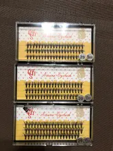 QSTY-Conjunto de pestañas postizas individuales, extensiones de pestañas largas naturales, 60 mechones/caja de maquillaje 20D visón Flare Cilio