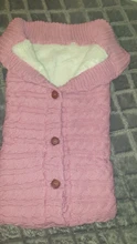 Saco de dormir para cochecito de bebé, saco de dormir de punto con botones para exterior, manta de lana cepillada y gruesa para bebé, Otoño e Invierno