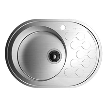 Мойка для кухни Omoikiri Kasumigaura 65-IN-L нерж.сталь(нержавеющая сталь)(Устойчива к царапинам