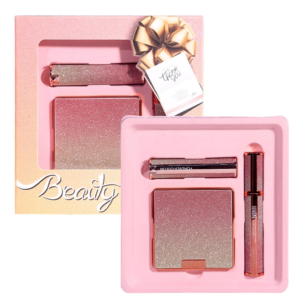 Goedkoop Dagelijks Gebruik Cosmetica Make Up Sets Inclusief oogschaduw Mascara lippenstift Cosmetica Gift Set Tool Kit Make Gift