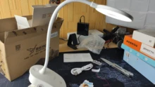 Study Lamps Magnifier Touch-Clip Gooseneck Usb-Table-Light Flexo Rechargeable 18650 Battery