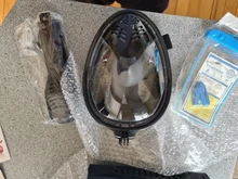 Máscara de esnórquel de cara completa para adulto, máscara de buceo subacuática antiniebla, vista panorámica, para chico