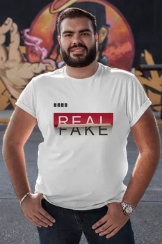 

Angemiel Wear Love Real Fake Sticker White Men 'S Cotton Big Size T-Shirt
