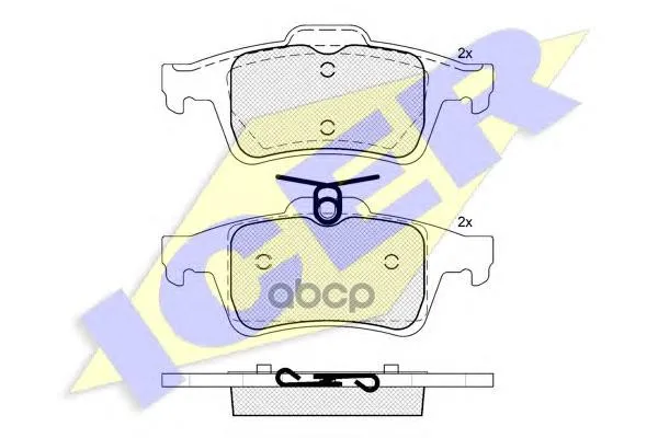 181825_колодки Дисковые З.! Mazda 3/5/Premacy 1.6-2.5i/D 05 Icer 181825 Icer арт. 181825