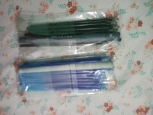 1 + 10 unids/set Panda magia Gel borrable pluma 0,35mm tinta azul y negra recambios Rod la escritura papelería bolígrafo de tinta de Gel