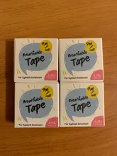 FUNMIX-Cinta de respiración para pestañas injertadas, cinta de aislamiento con agujeros, transpirable, resistente, 4 Uds.