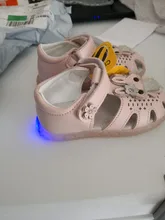 Clibee-Sandalias de gelatina para niñas pequeñas, zapatos ortopédicos clásicos de moda para niños y niñas, zapatos de cuero con luz LED