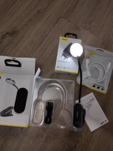 Baseus LED Clip Table Lamp Stepless Dimmable Wireless Desk Lamp Touch USB Rechargeable