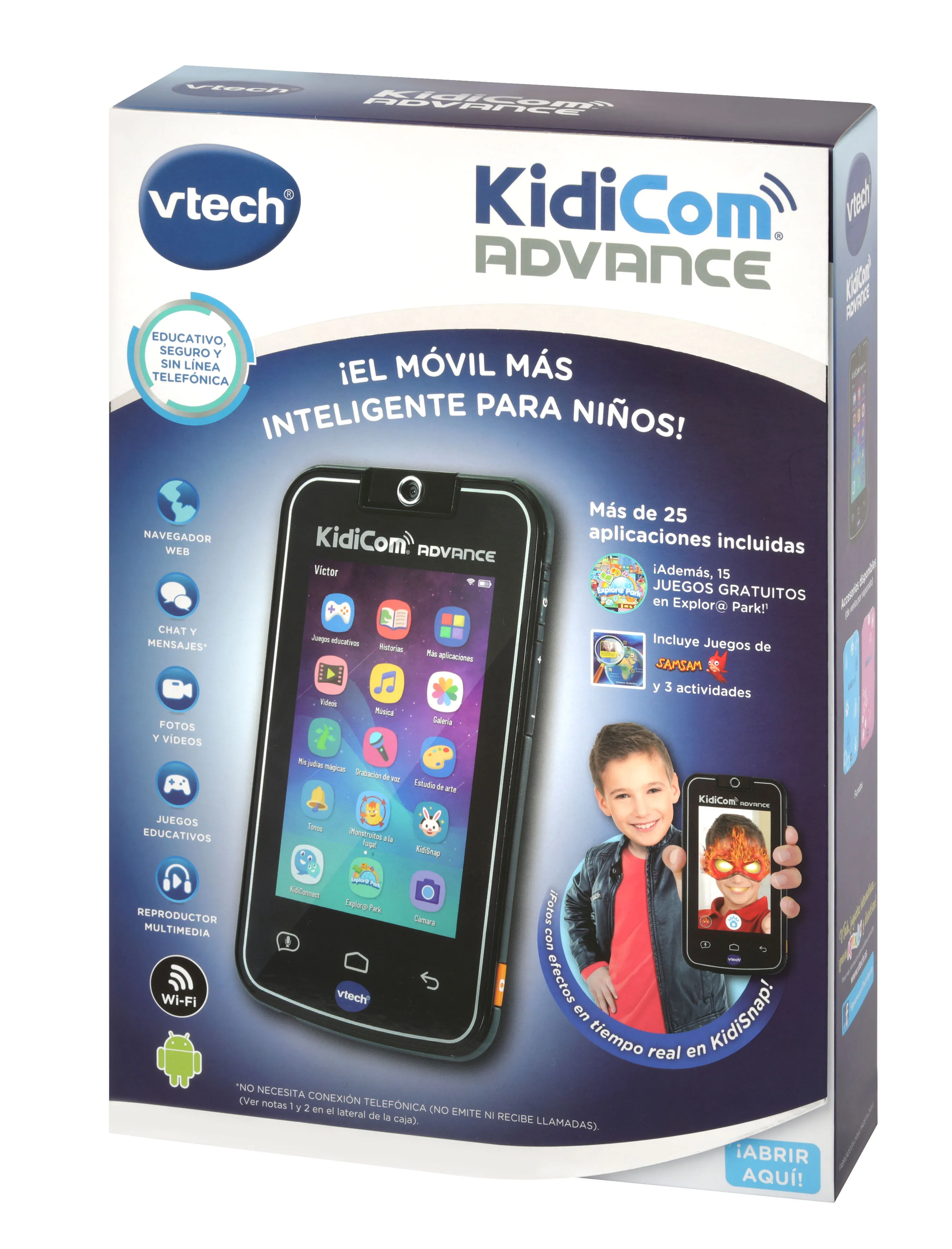 Vtech kidicom Max Para Niños Niños Juguete Teléfono Teléfono inteligente Azul 