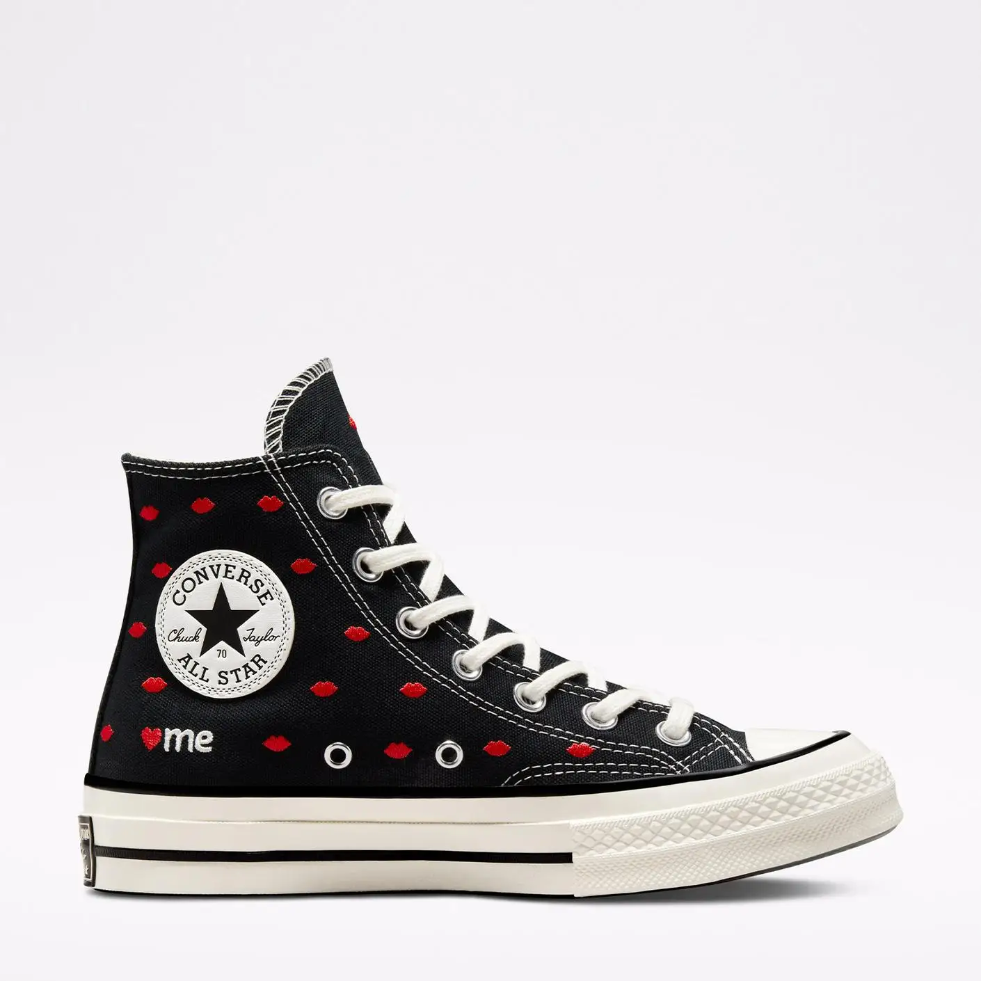 Оригинальные женские черные кроссовки Converse с любовным патроном 70 A01600C - 008 |