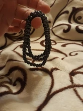 Pulsera de Metal elástica para hombre y mujer, brazalete redondo de piedra natural negra para la pérdida de peso, terapia magnética, hematita, moda