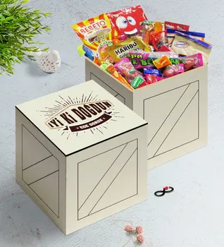 

Personalized Happy birthday In Wooden Box Nostalgic Lezzetler Gift Seti-3
