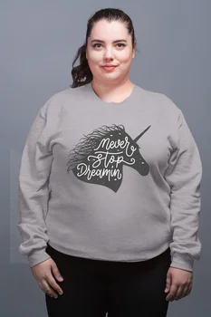 

Angemiel Wear Never Stop Dream In Gray Female Sweatshirt