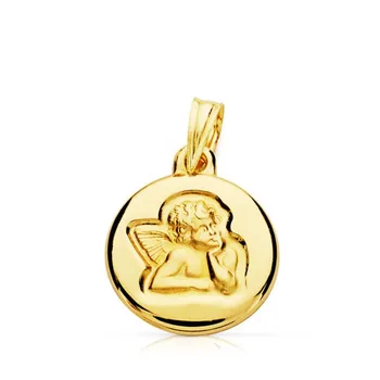 

Gold medal 9k Cherub Angel Mocking 14mm. [AB4837GR] -Customizable-RECORDING INCLUDED IN THE PRICE
