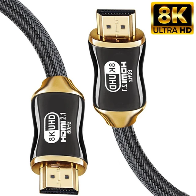 cable hdmi 2.1 4K 8K ULTRA HD 120GHz 60GHz compatible con ps5 y xbox series  x ps4 pro xbox one x 1 metro nylon y anticorrosivo - AliExpress