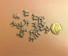 15 Uds. De colgantes de unicornio de caballo, 13x12mm, colgantes de Color plata antigua, fabricación artesanal, búsqueda de joyería tibetana