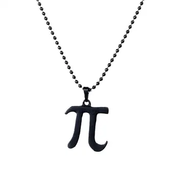 

Angemiel Men with Ball Chain Matte Black Pi Men Necklace kly013 _ 33