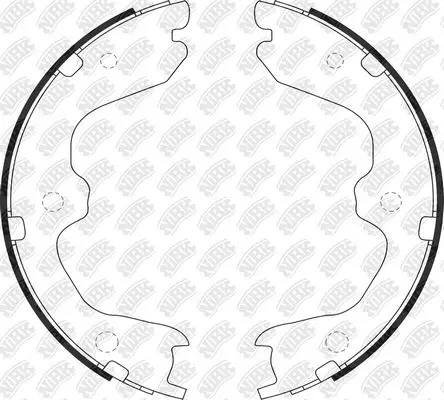 Колодки барабанные Nissan 350Z, Infiniti FX 3.5-4.5 03-08 NIBK F