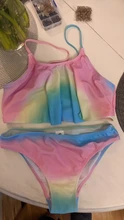Bañador de alta calidad para niñas de 3 a 16 años, conjunto de Bikini Falbala, wear-1084mix de playa