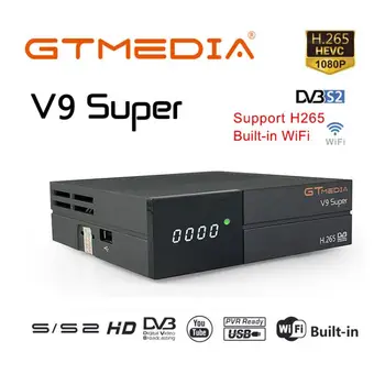 

Receptor Gtmedia V9 SUPER built-in WIFI power by freesat v8 super DVB-S2 1 Year Cccam Cline for 1 Year TV Box Same as V8 nova