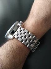 Correa de acero inoxidable para reloj de 18mm, 20mm, 22mm y 24mm para hombre y mujer, banda de Metal sólido cepillado para Gear S3, accesorios para reloj