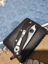 Mini Cartera de piel auténtica con cremallera para hombre y mujer, monedero pequeño y delgado de estilo Vintage