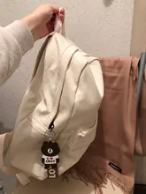 La mujer mochila blanco Kawaii de algodón de las mujeres mochila escolar de lona chica adolescente mochilas de mujer de moda bolso de envío de la gota