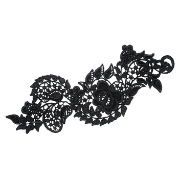 

2797329 appliques sewing Lais polyester 25,5*10 cm black