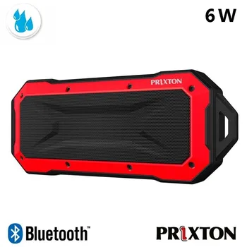 

Altavoz Música Universal Bluetooth Marca Prixton Waterproof IP67 Rojo (6W)