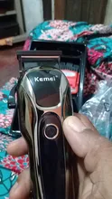 Hair-Clipper Trimmers Barber Lcd-Display-Machine Professional Electric Kemei Men 